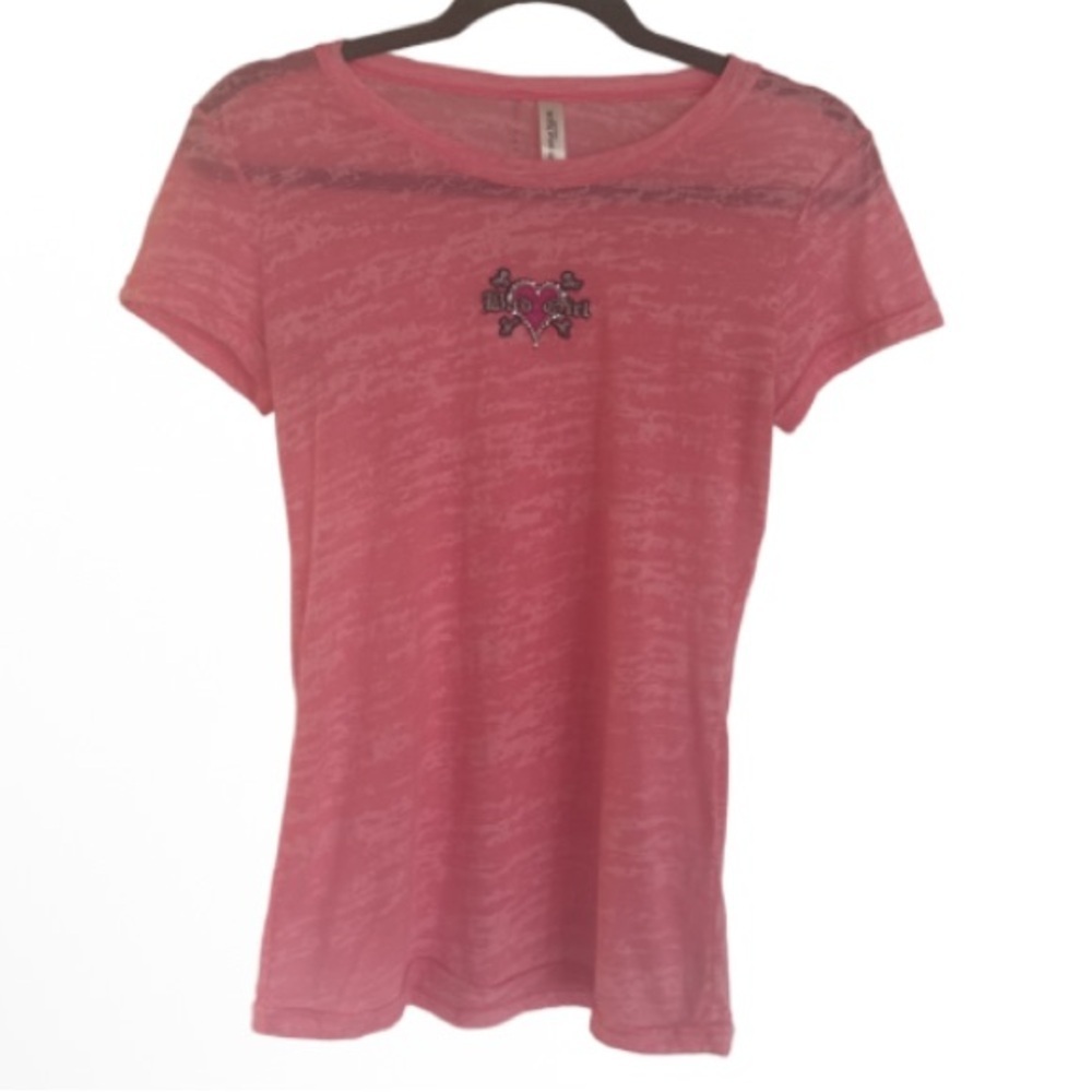 Bad girl Pink burnout Women's Top